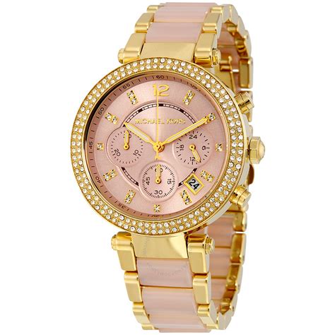 michael kors bright pink watch|women pink mk watch.